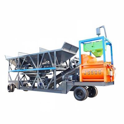 JS Mobile Forced Mixing Plant Untuk Proyek Konstruksi Peralatan Pabrik Semen Produsen Pasokan