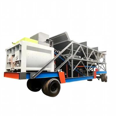 JS Mobile Forced Mixing Plant 20 sampai 180m3/h Output Cement Plant Equipment China Supplier