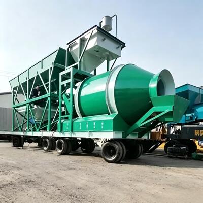 Pabrik Pencampur Beton Bergerak Efisiensi Tinggi JZM Peralatan Pabrik Semen Stasiun Pencampur Drum Penimbangan Akurat