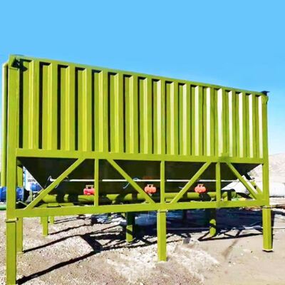 Peralatan Pabrik Semen Tangki Semen Horizontal 50T-150T Silo Semen Horizontal Untuk Pabrik Batching Beton Proyek Pertambangan Penyimpanan Bubuk
