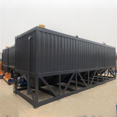 Perlengkapan pabrik semen Pasokan pabrik tangki semen horizontal satu dan dua lapisan silo semen horizontal dengan beberapa pelabuhan pembuangan