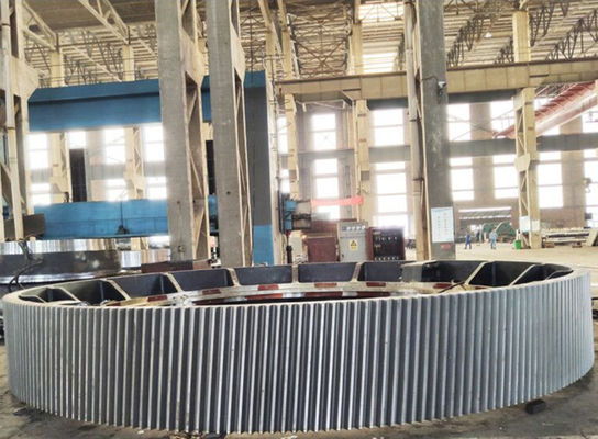 42CrMo Steel 16000mm Ring Gear Besar Untuk Pabrik Semen Dan Rotary Kiln Girth Gear