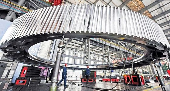 10 Modul 100mm Dressing Ball Mill Girth Gear dan rotary kiln girth gear untuk pabrik semen