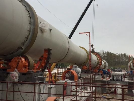 Burner Gypsum 2.2 × 6.5M 14t / H Semen Rotary Kiln Untuk Peralatan Pertambangan