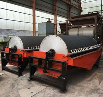 20t / jam 35r / Min Mesin Pemisah Magnetik Drum Basah Untuk Pengolahan Mineral