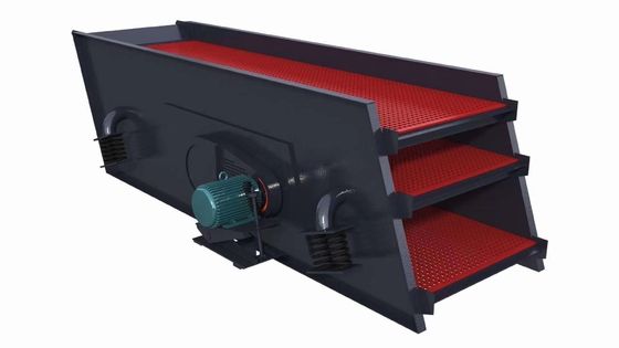 Efisiensi 15 ~ 1300 T / H Saringan Layar Bergetar Linear Untuk Tanah Liat