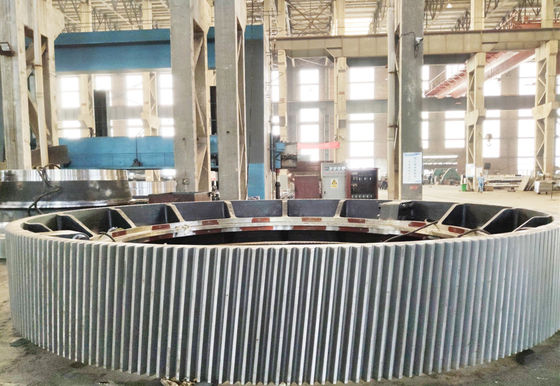Casting ZG310-570 42CrMo Steel Ring Gear Besar Rotary Kiln External Spur Tooth