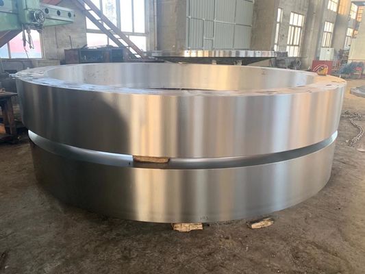 Suku Cadang Rotary Kiln Semen 42CrMo Rotary Kiln Tire Diameter Besar Pengecoran Baja